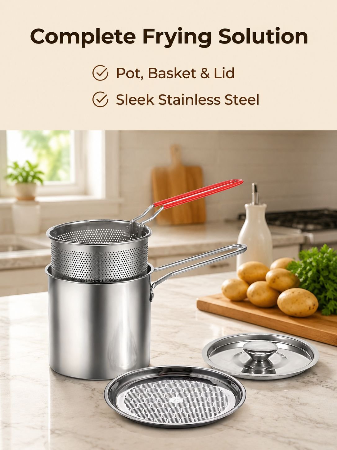 304 Stainless Steel Multi-Purpose Deep Fryer