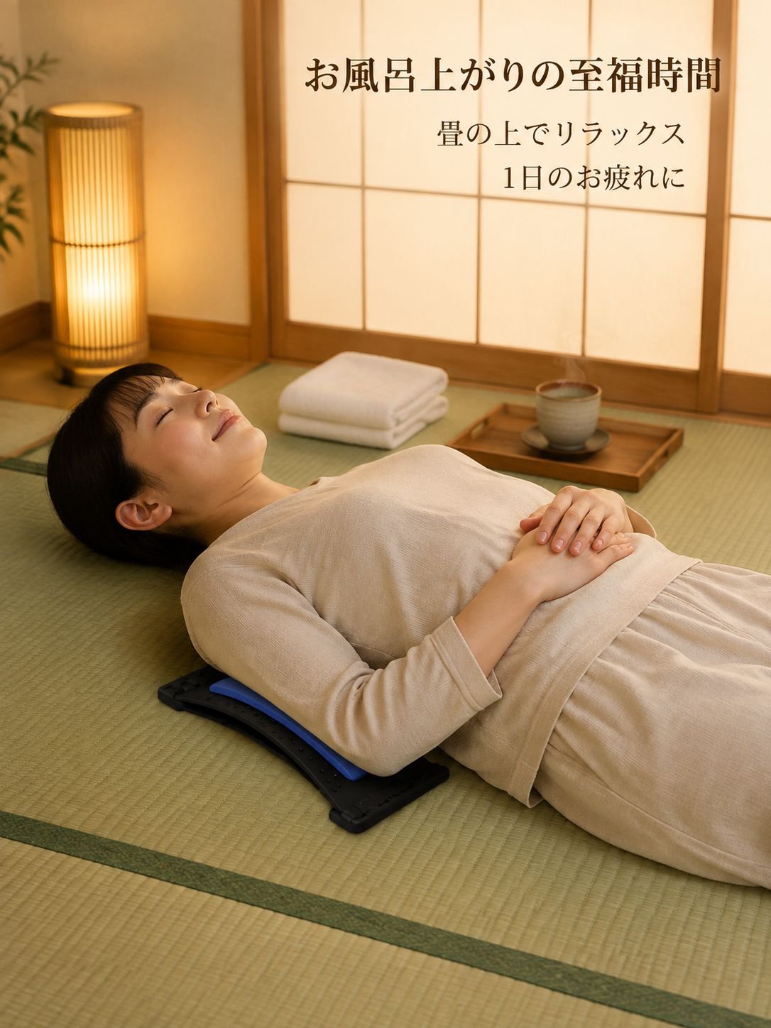 【マグネット内蔵】背筋ストレッチャー