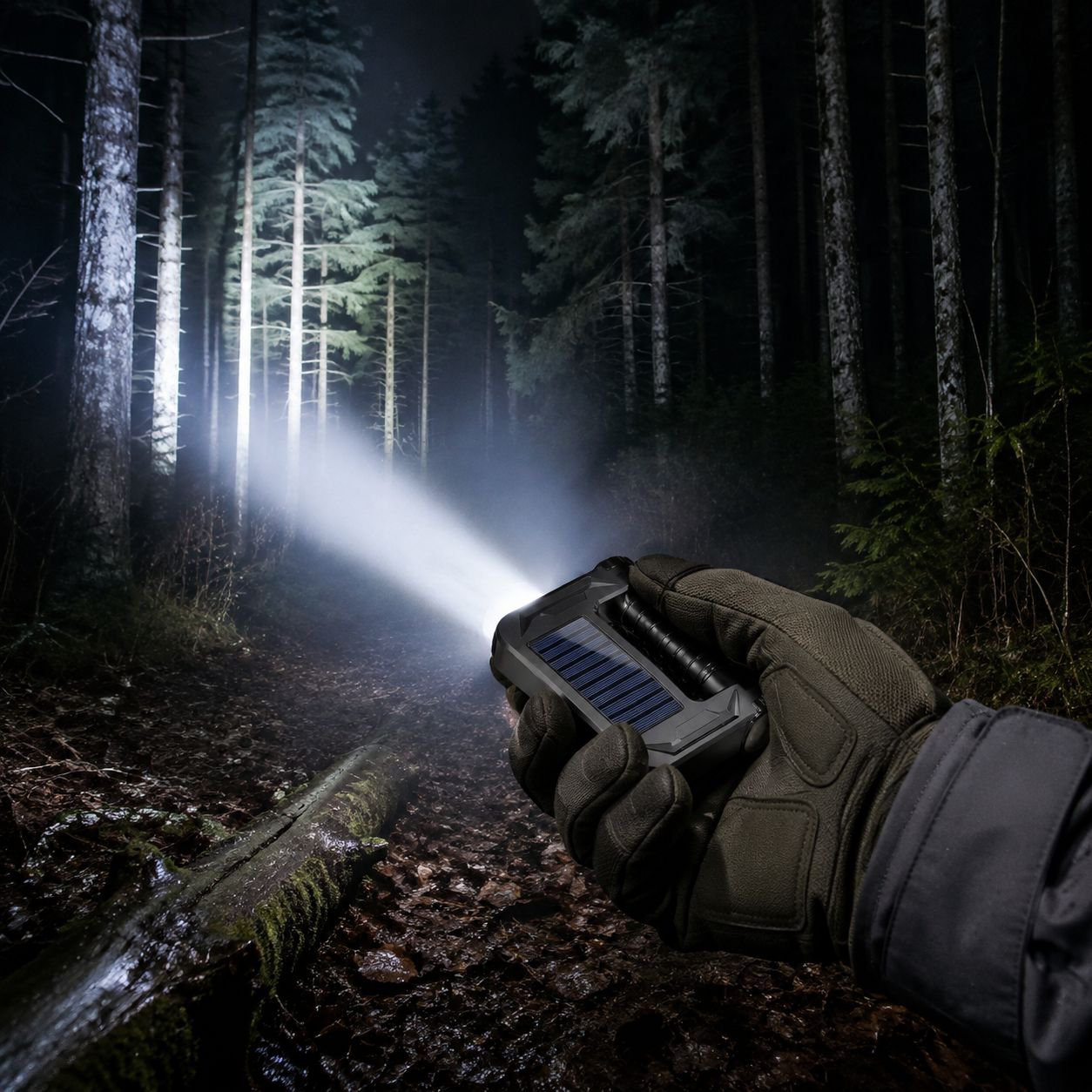 Multifunktionale, wiederaufladbare Solar-Campingleuchte für Outdoor-Fernbeleuchtung