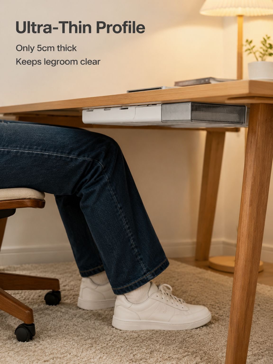 Nail-free storage drawers under the table