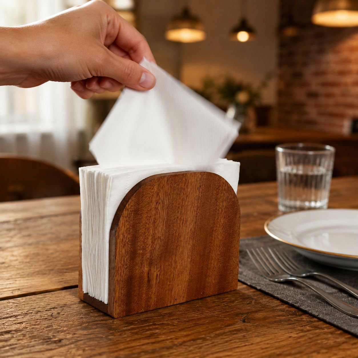 Porta servilletas decorativo para mesas de restaurante