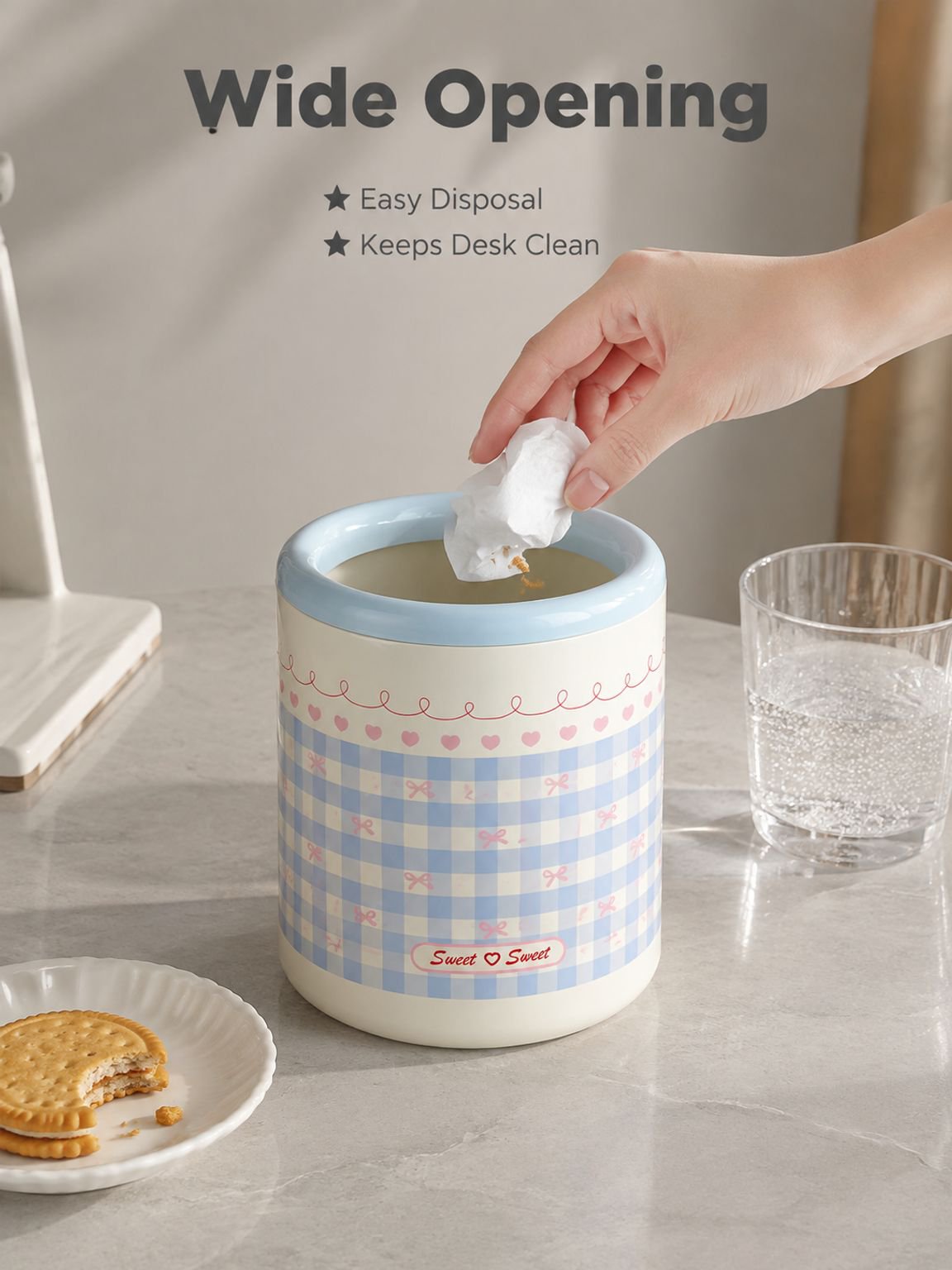 Cute Mini Desktop Trash Bin