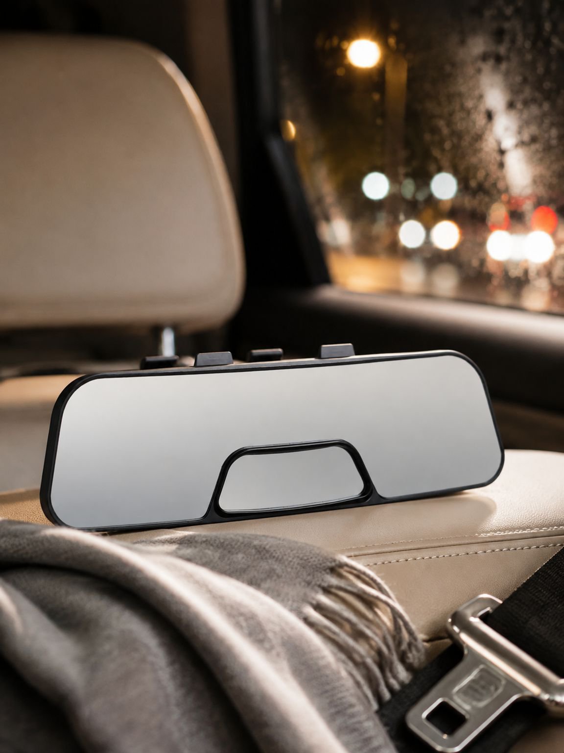 Car rearview mirror with wide field of view, car child observation mirror, rotatable car baby mirror