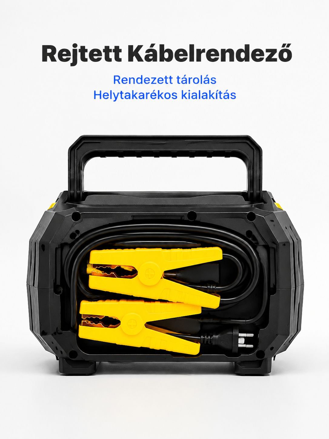 Hordozható, rejtett kábelű 12V-os töltő