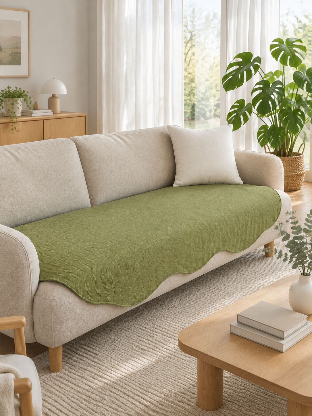 Rutschfester Sofaüberwurf in modernem Design