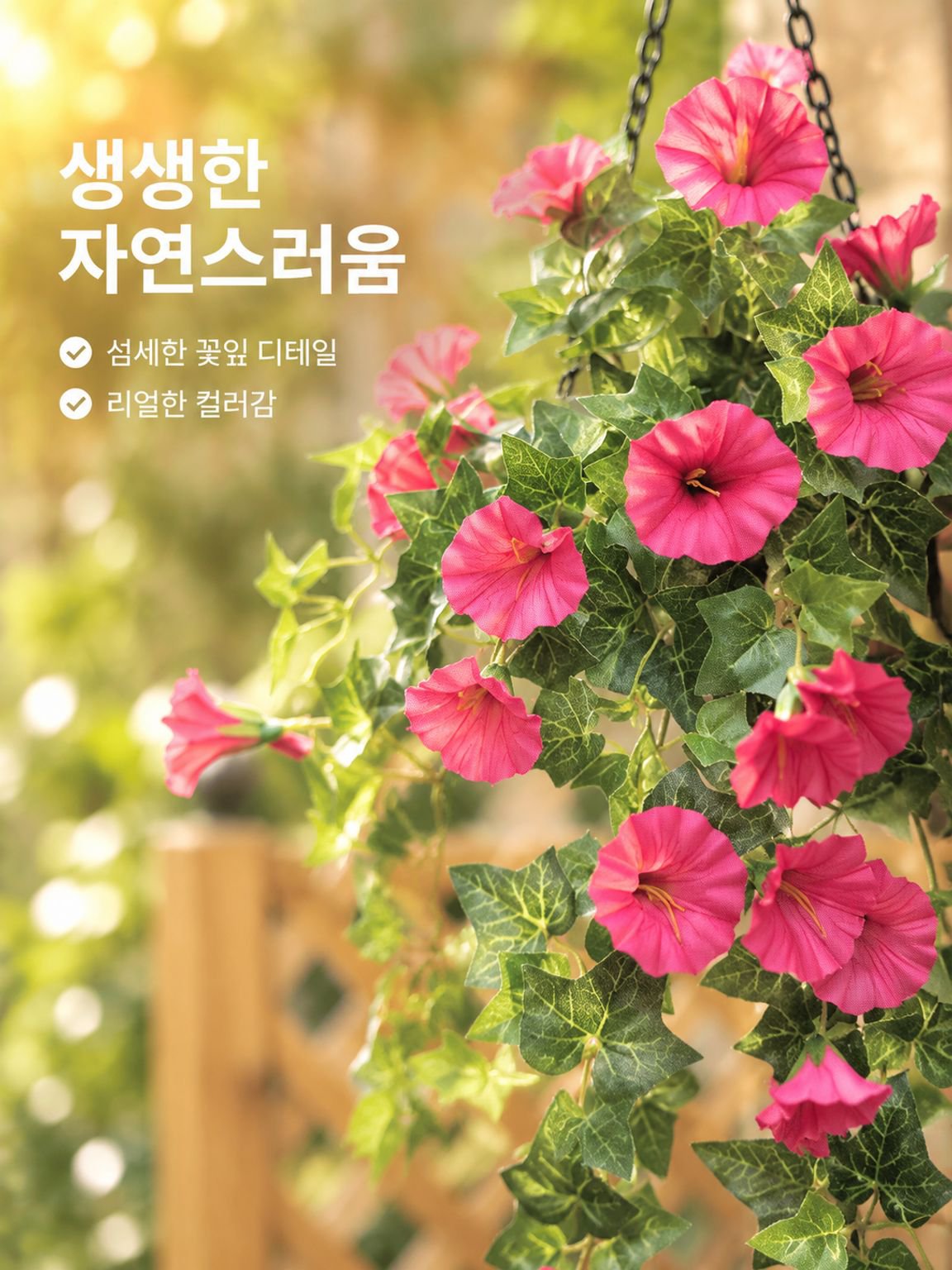 실내외 겸용 인공 페튜니아 행잉 플랜트