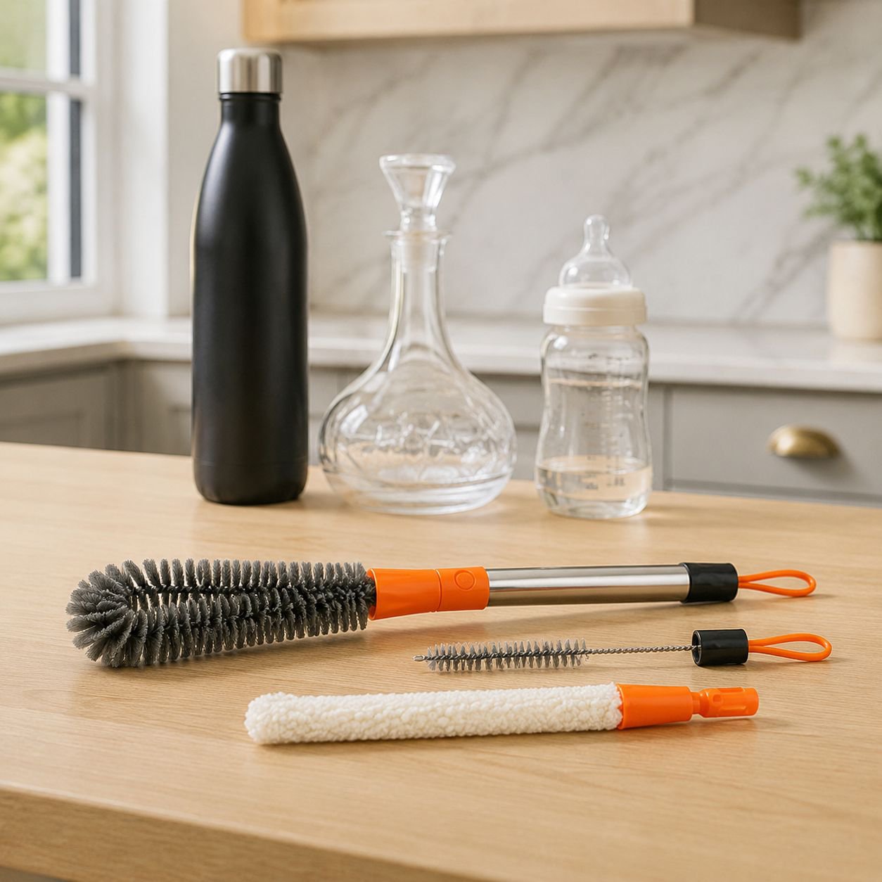 Multifunctional 3-in-1 Flexible Soft Bristle Cup Brush