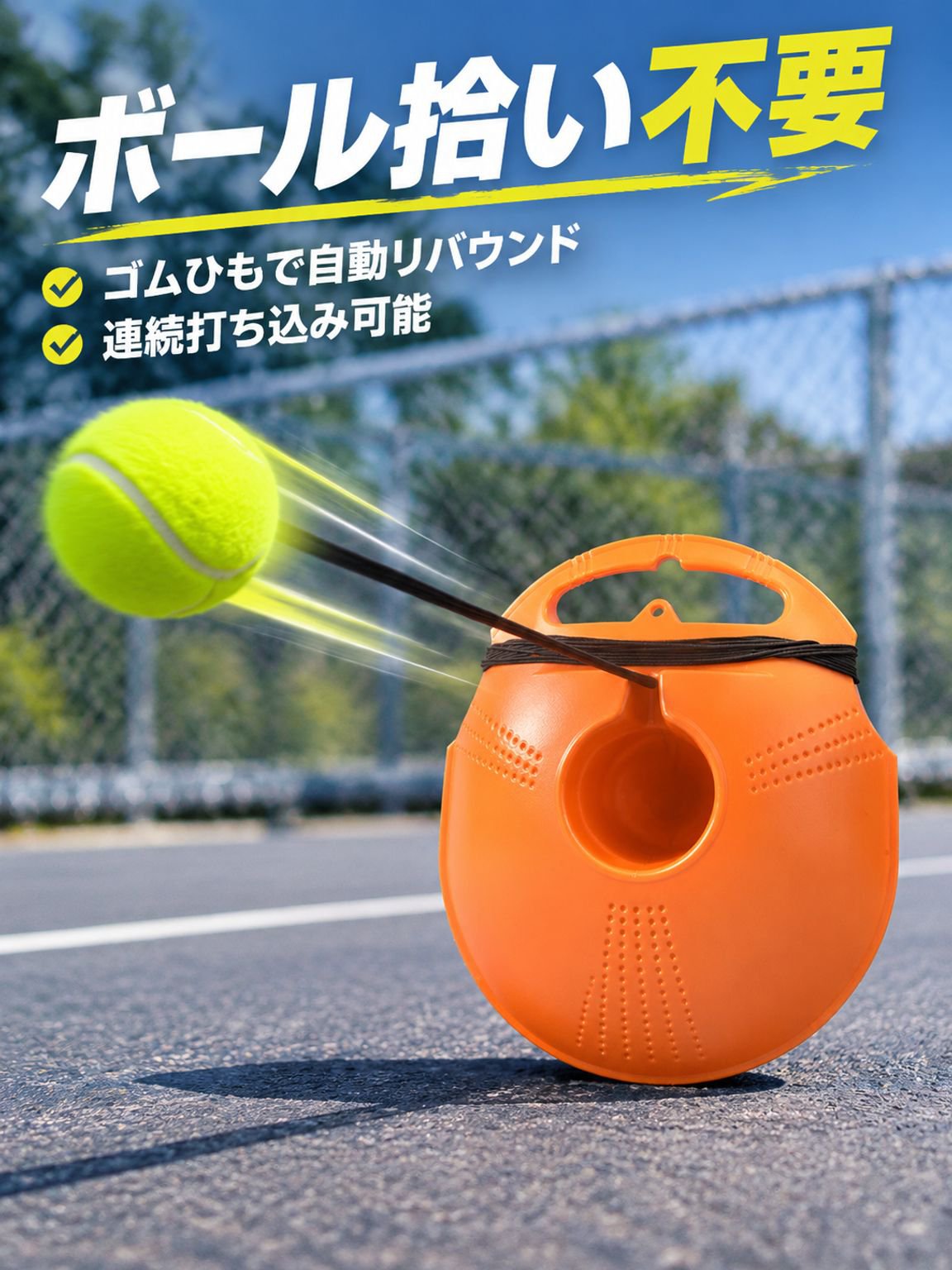 ポータブルテニス練習器具