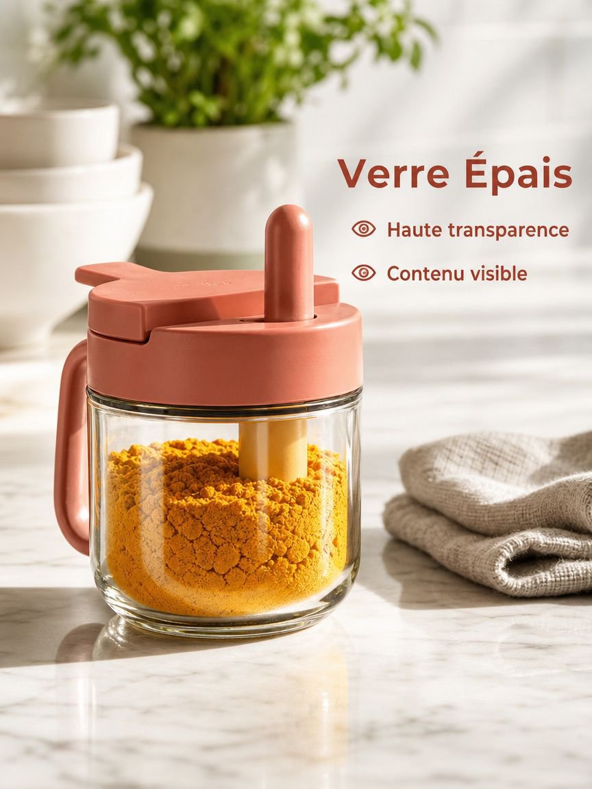 Pot de rangement pour condiments et épices