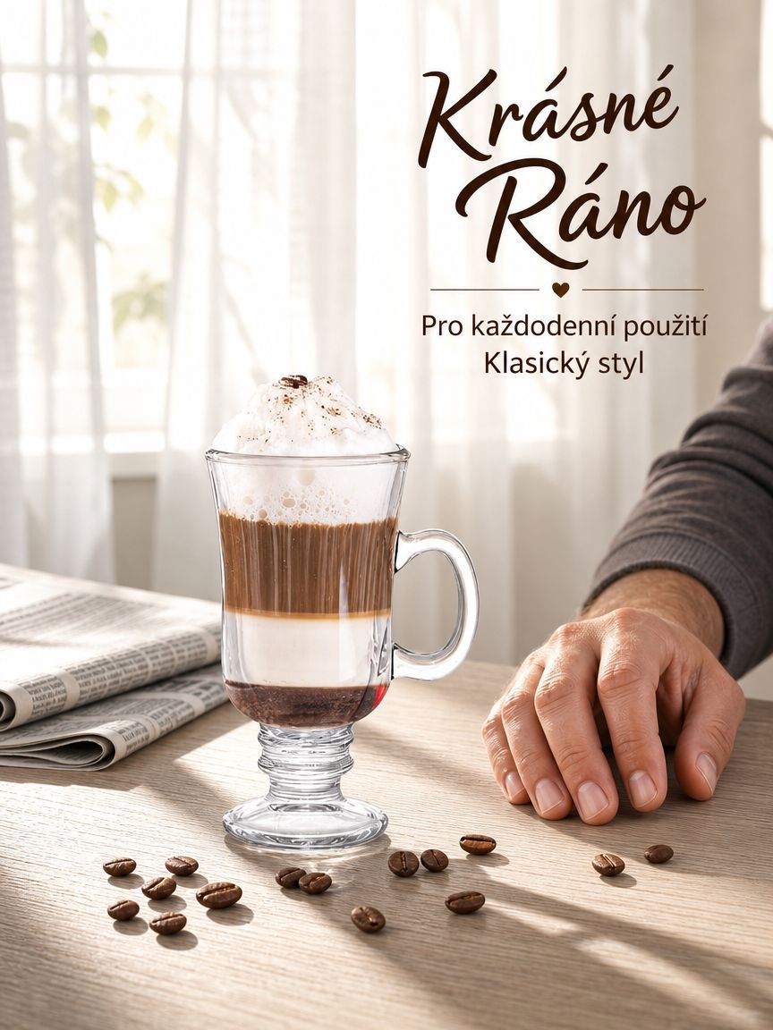 Zesílená tepelně odolná sklenice na nápoje