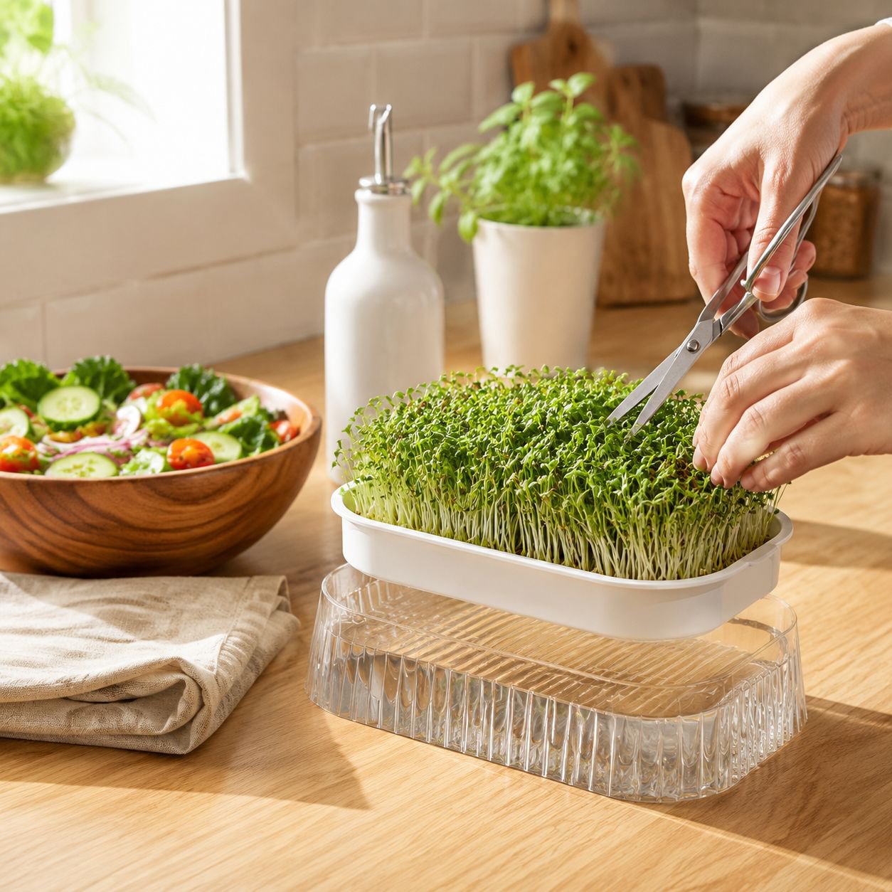 Home hydroponic box for growing bean sprouts