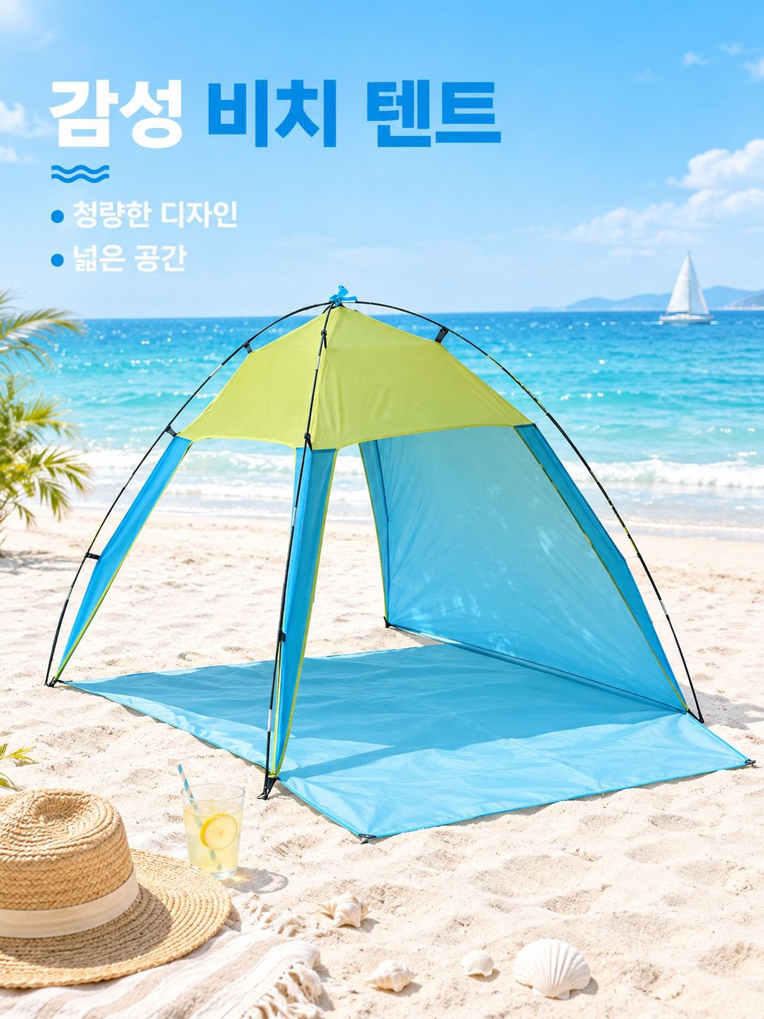 야외 비치 텐트 접이식 선스크린 캠핑 낚시용