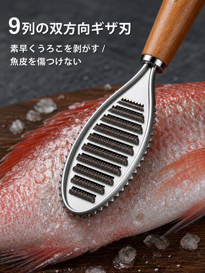 魚の鱗取り、家庭用鱗取りツール