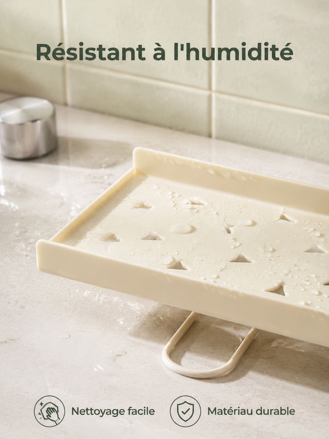 Étagère pliable de rangement pour lavabo de salle de bain