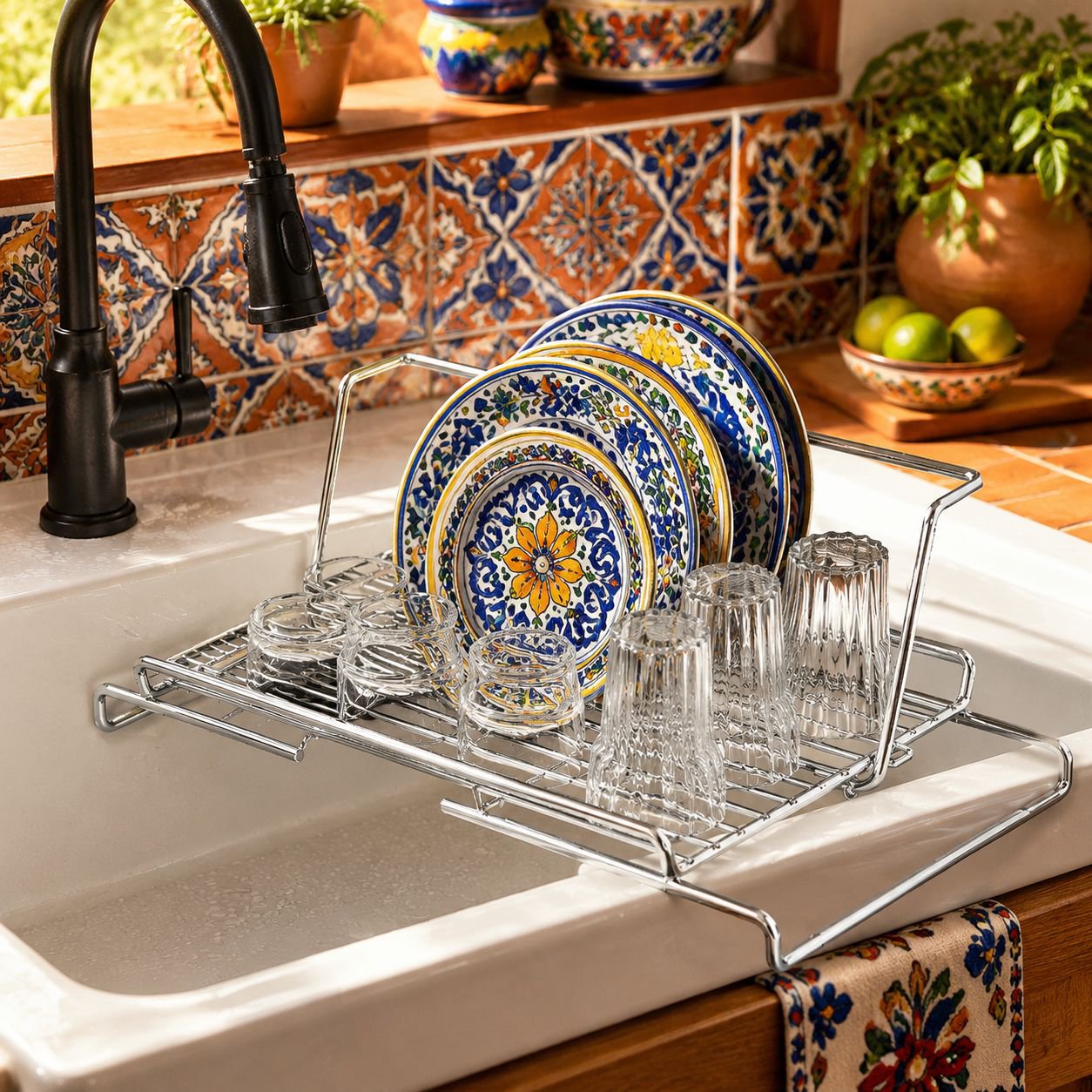 Cesta de drenaje telescópica de acero inoxidable para fregadero de cocina