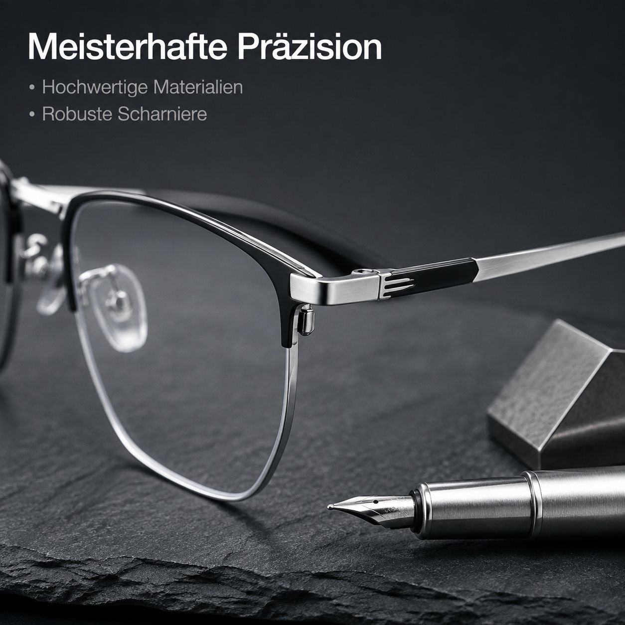 Ultraleichte, halbrandlose Lesebrille