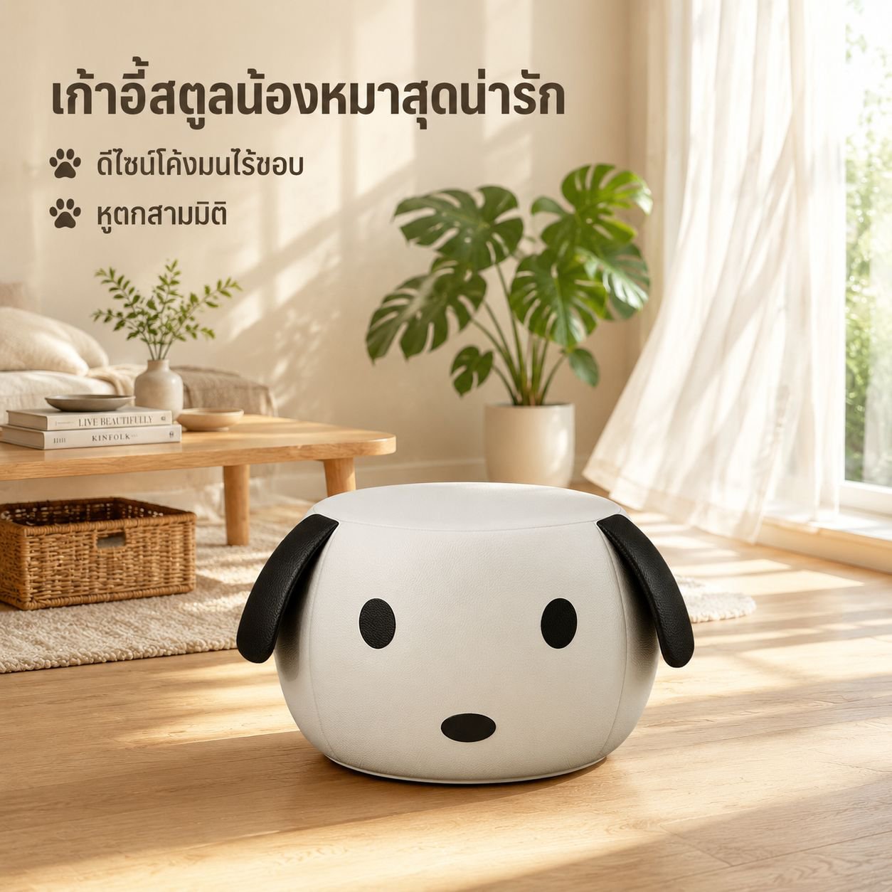 สตูลเตี้ยแบบพกพาสำหรับใช้ในบ้าน