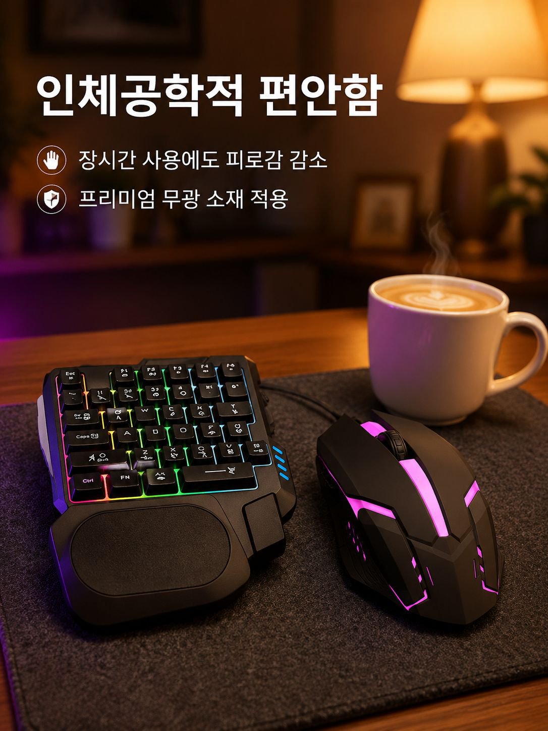 무선 핸드헬드 마우스 키보드 세트 5in1 외장 왕좌 매직 보조 자동 핸드헬드 세트
