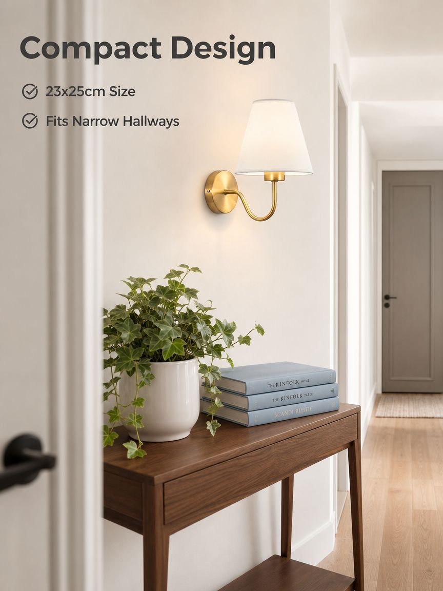 Bedroom bedside wall lamp, cloth cover, indoor corridor, aisle