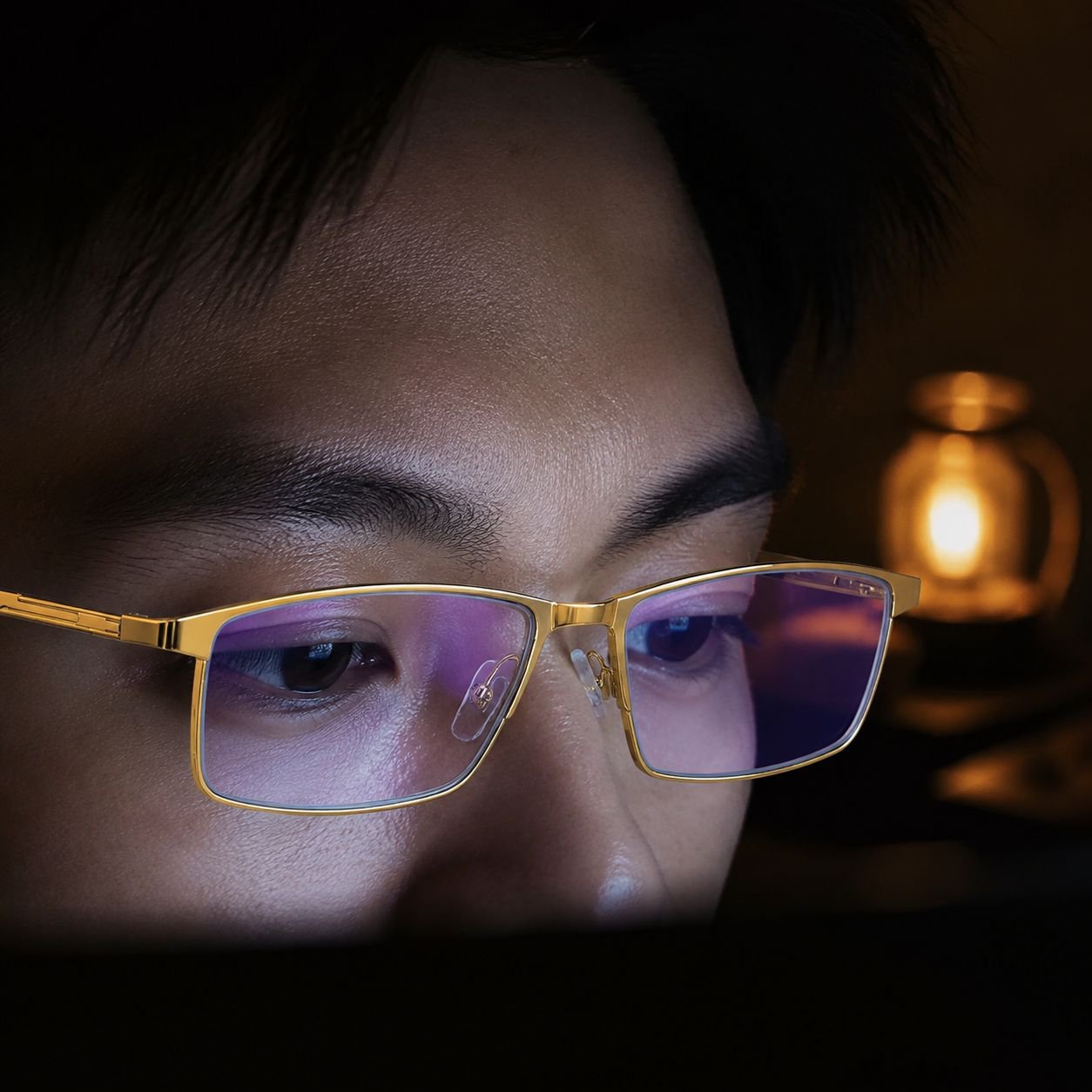 Multifocal lens detail on HFH fashion reading glasses