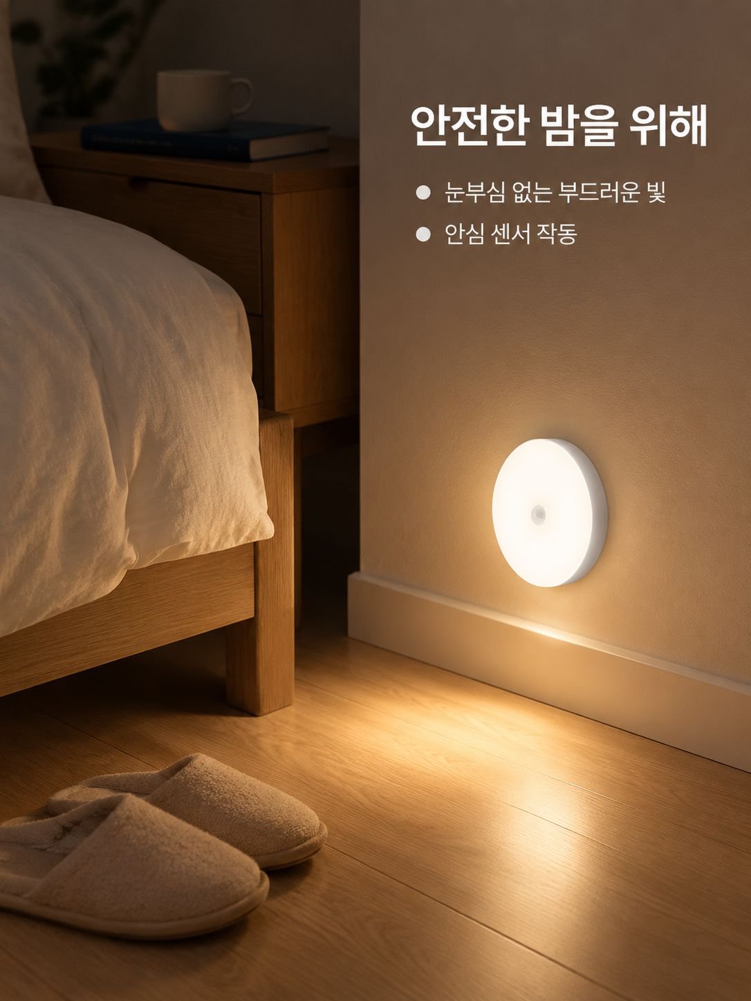충전식 자석 센서 야간조명