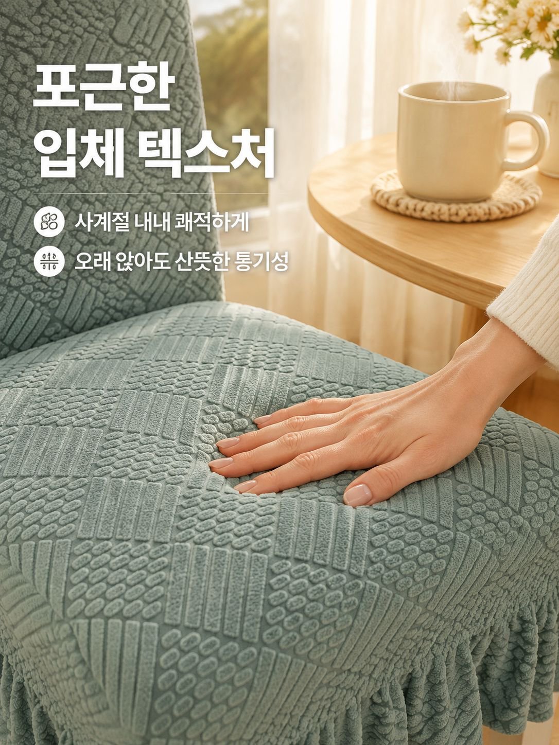 미끄럼 방지 두꺼운 식당의자커버 신축성 가정용