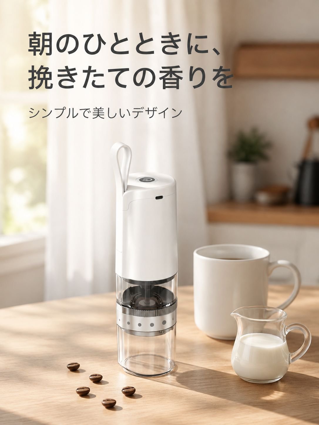 家庭・オフィス兼用携帯型自動コーヒーミル