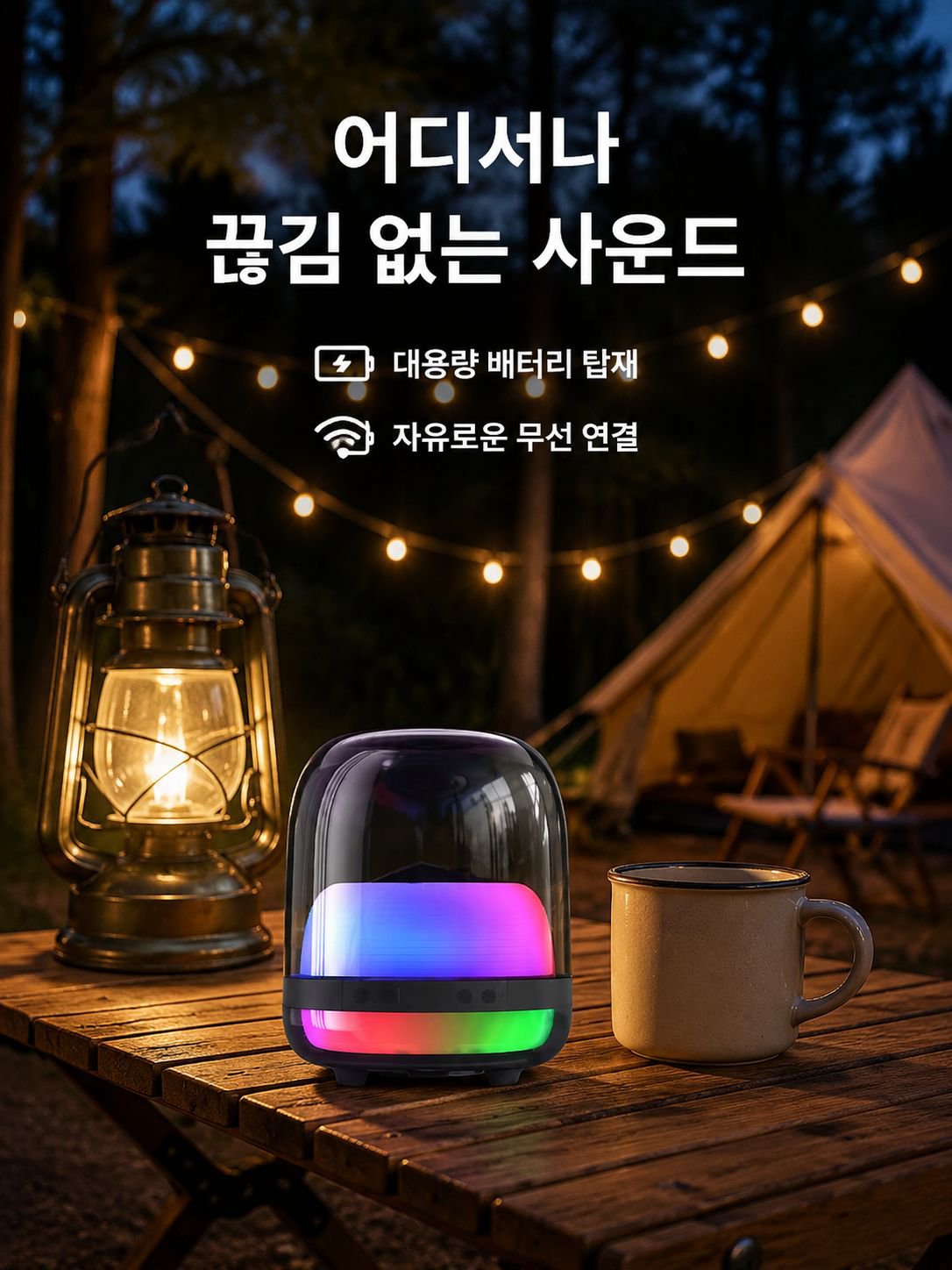 고품질 크리스탈 블루투스 스피커