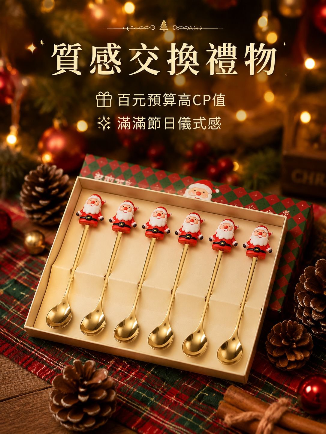 聖誕節精美餐具與甜品禮盒裝
