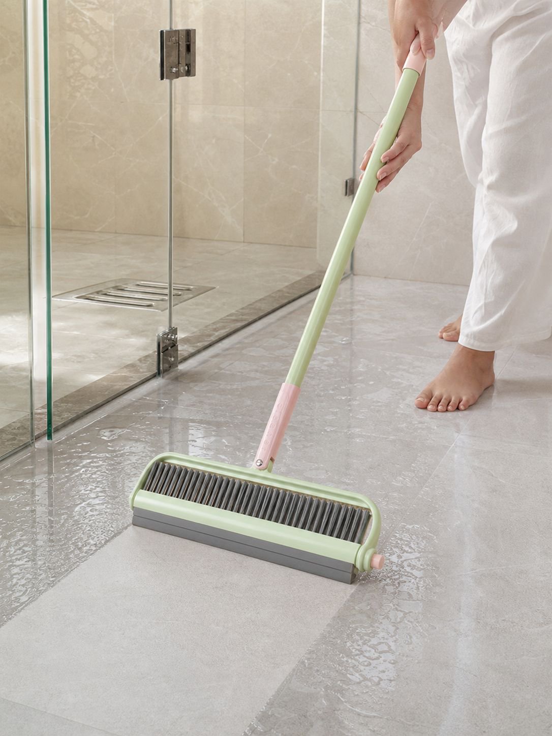 Brosse de nettoyage multifonction dopamine, double tête rotative, grattoir pour salle de bain