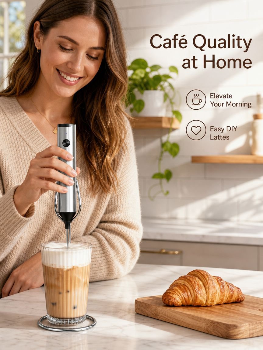 New Portable DIY Coffee & Milk Frothing Smart Electric Milk Frother