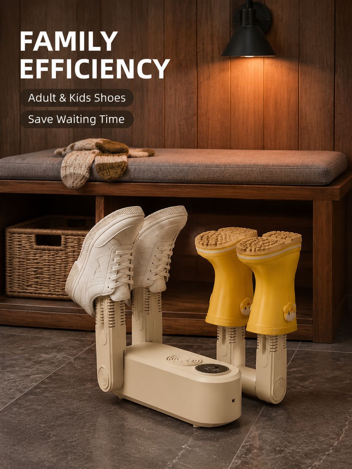 Dual-Shoe Foldable Fast-Drying Shoe Dryer