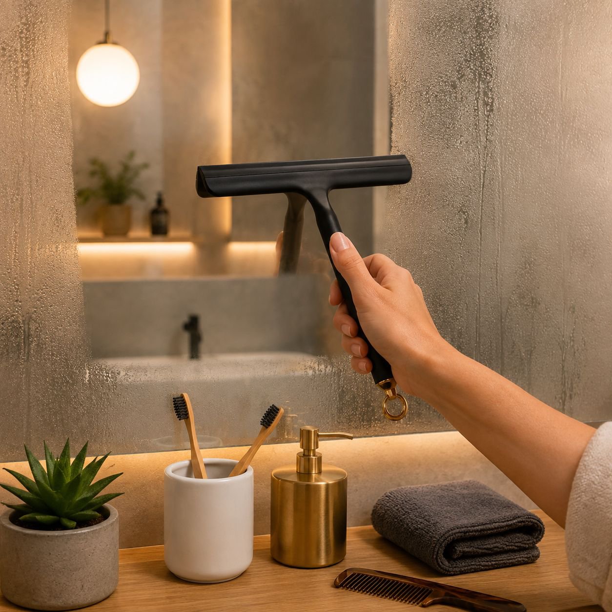 Escobilla limpiadora profesional para ventanas, cepillo rociador de plástico para uso doméstico