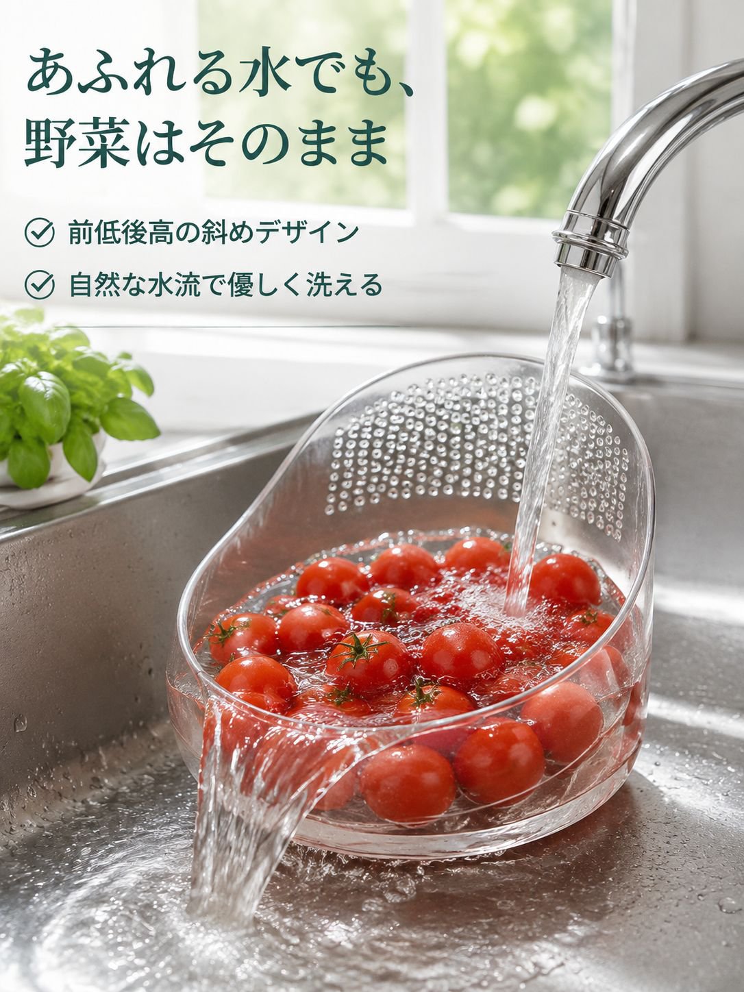 大容量の洗米・水切りバケツ