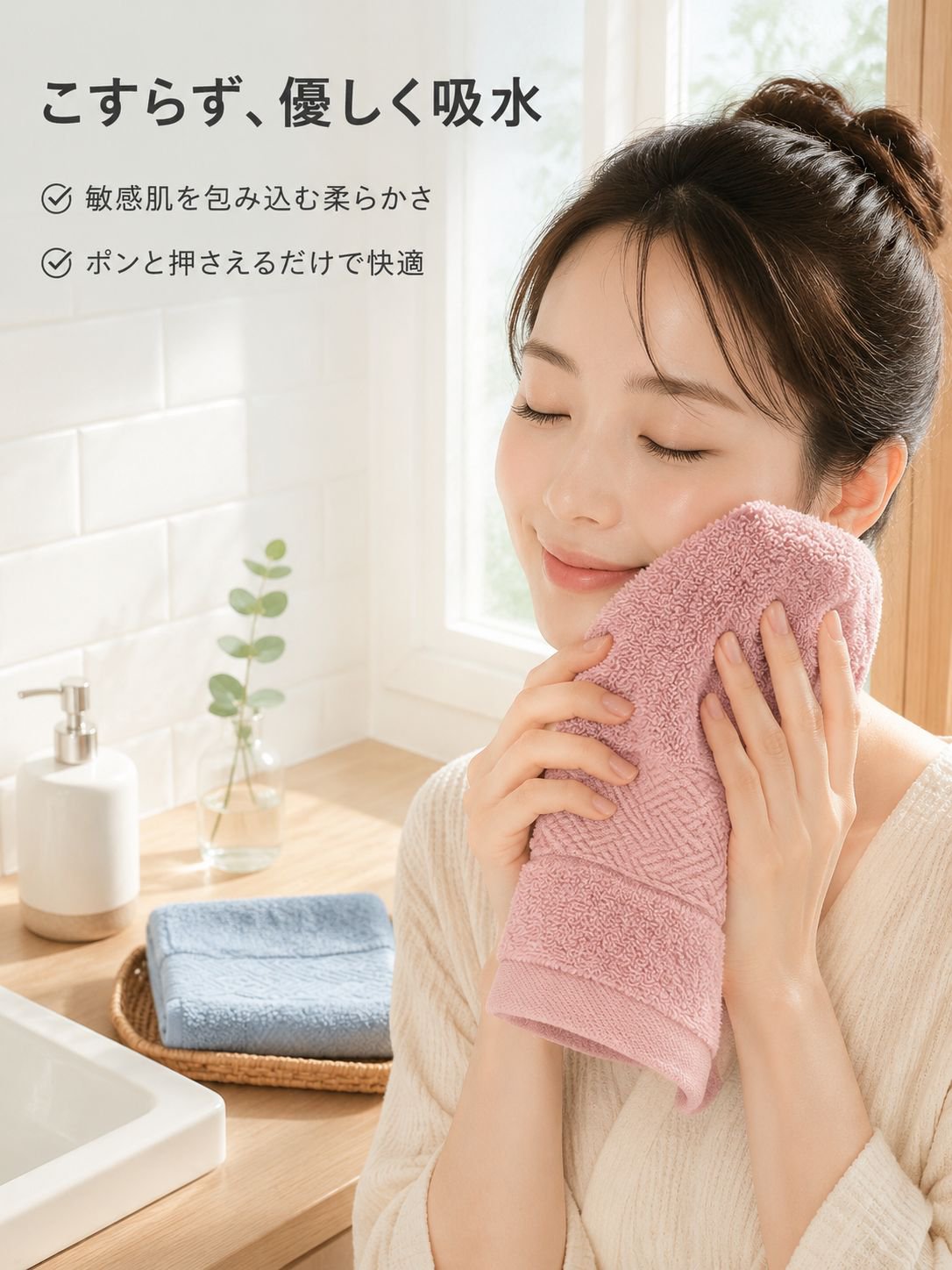 純綿製大人用無地フェイスタオル
