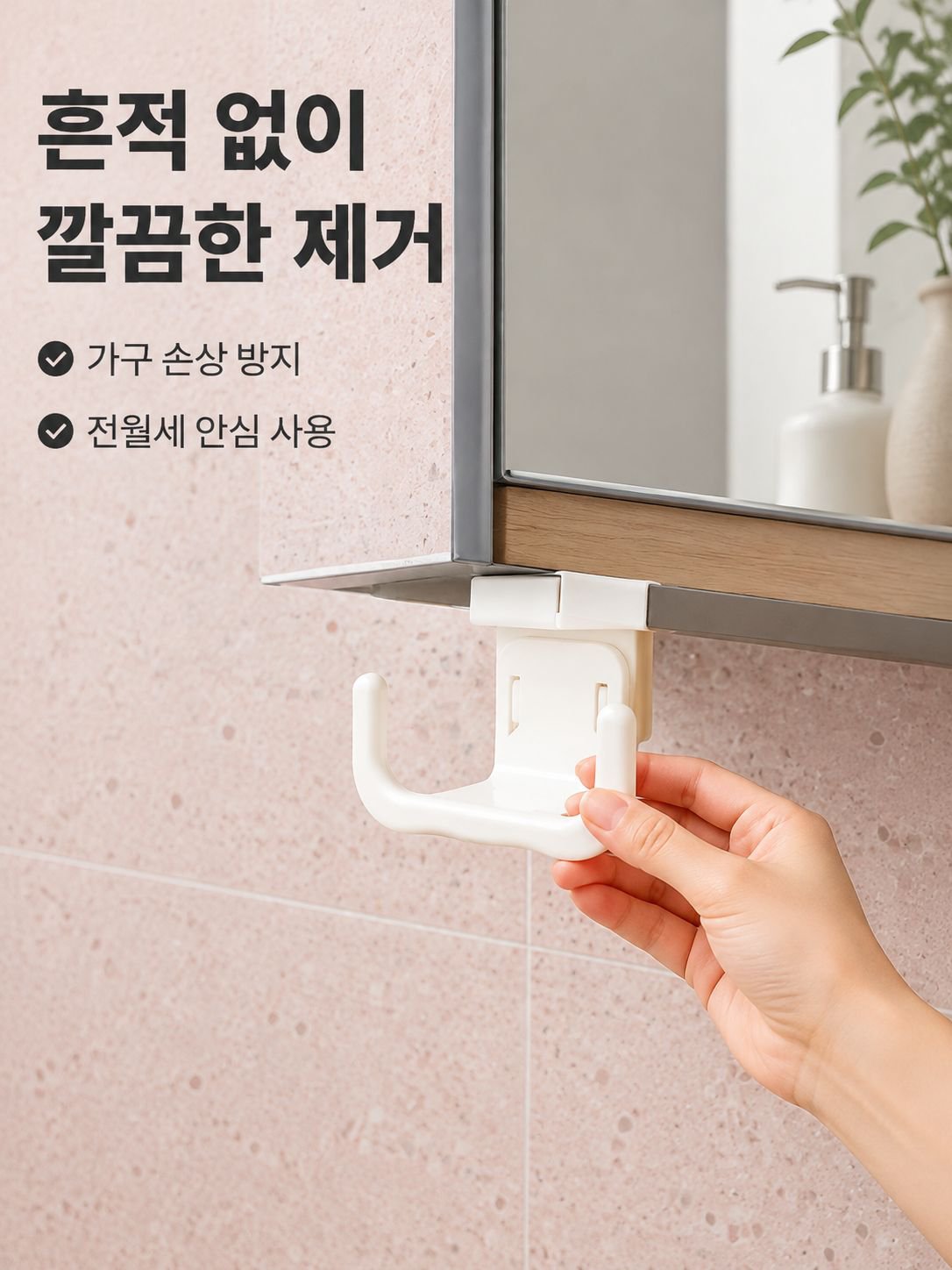 무타공 욕실 휴지 수납함 걸이