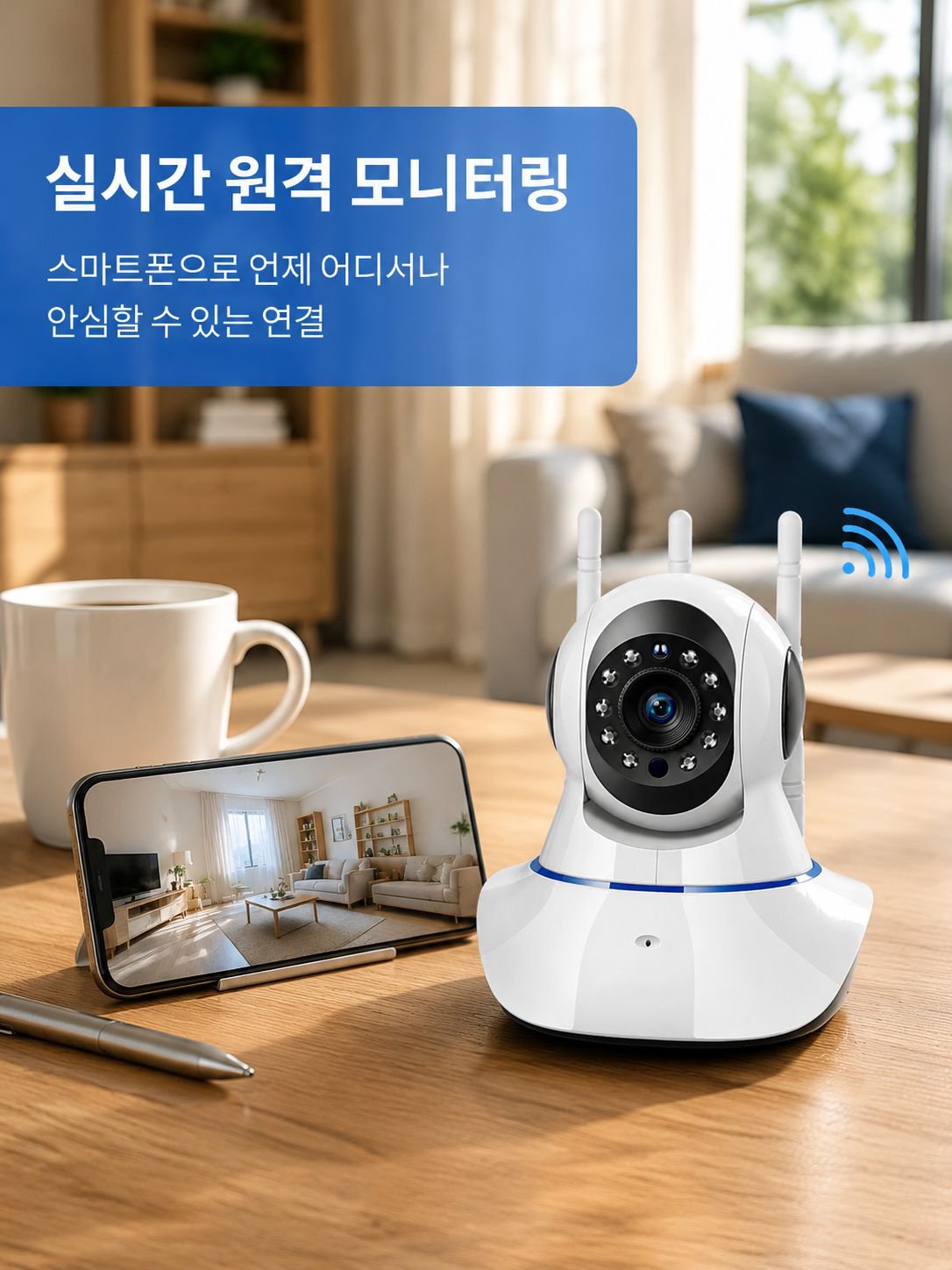맨머리 강한 휴대폰 원격카메라 3일선 풀컬러 나이트비전 감시카메라