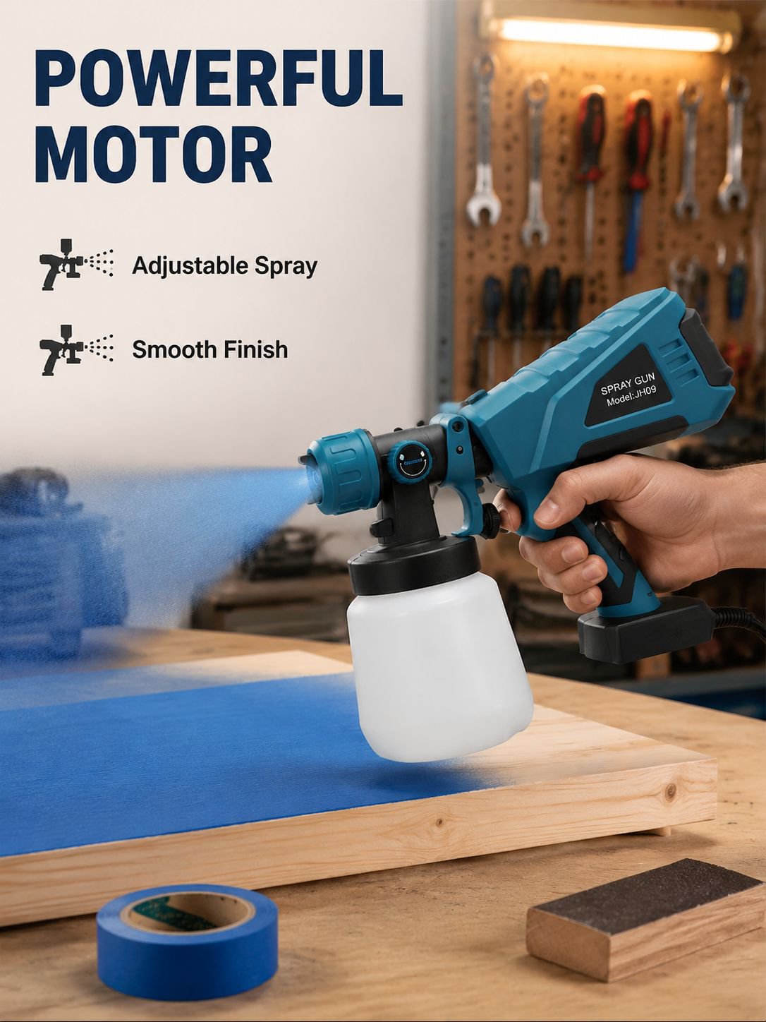 Electric spray gun a large capacity color box
