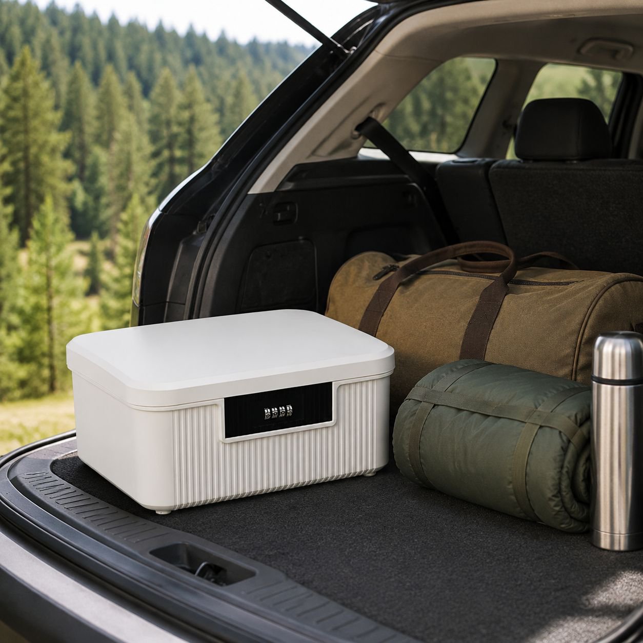 Multifunctional Large Capacity Car Storage Box with Password Lock