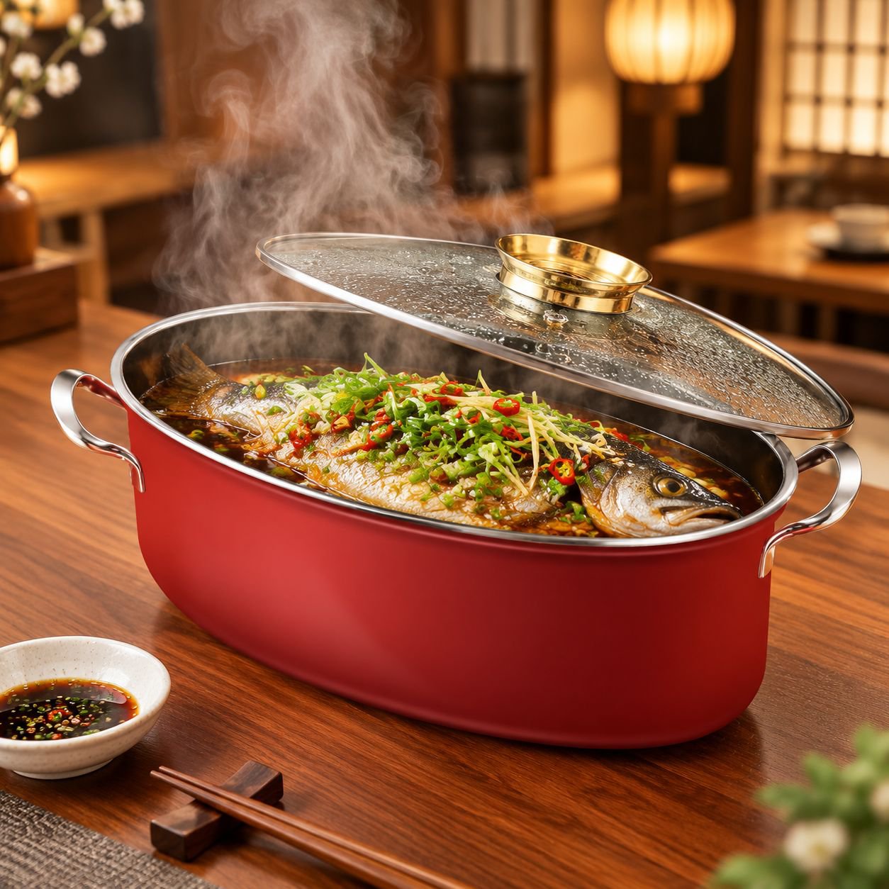 蒸し器と魚調理器の2WAYタイプ