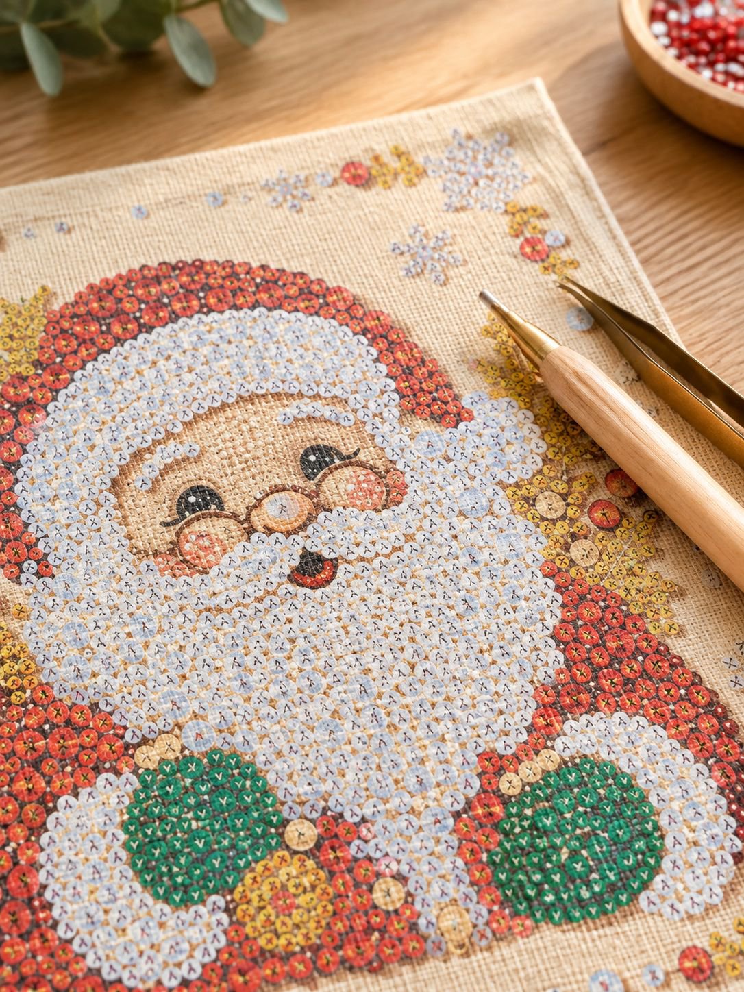 DIY Perlenbild Weihnachten 20x20