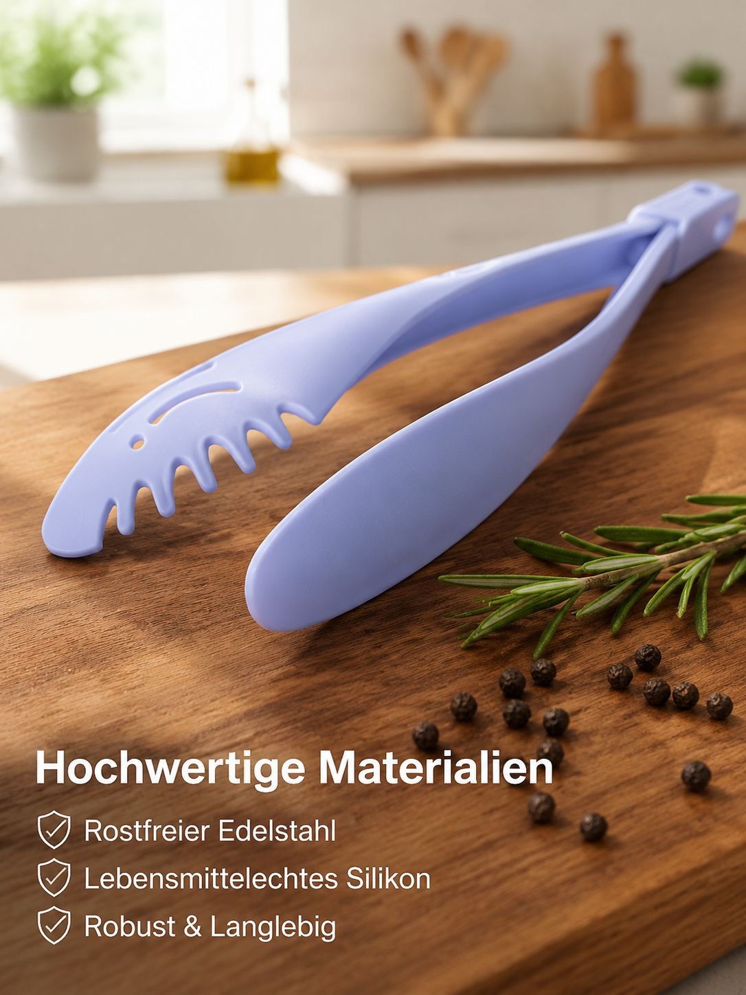 Multifunktionale Lebensmittelzange
