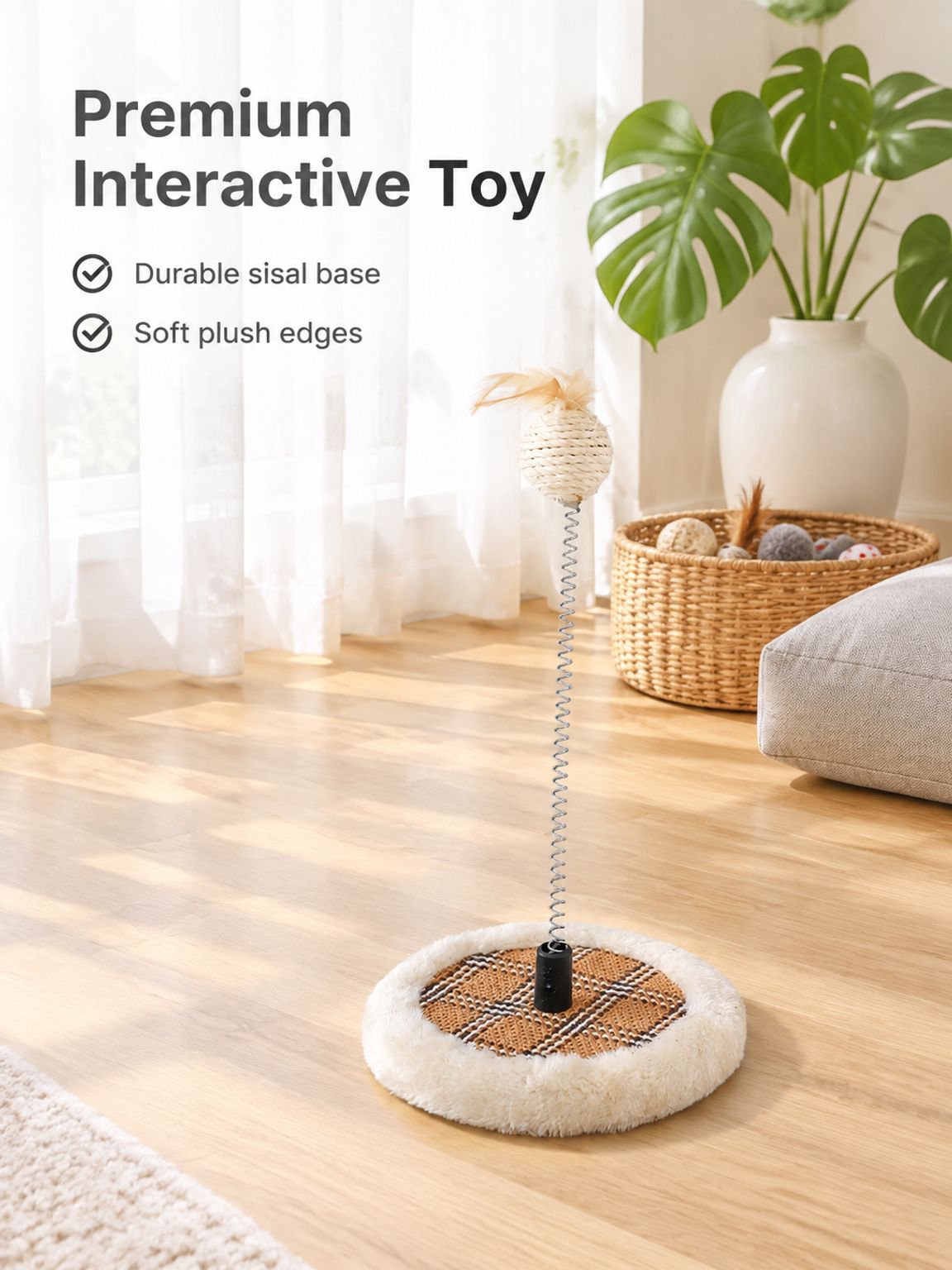 Pet cat toy small disc cat teaser
