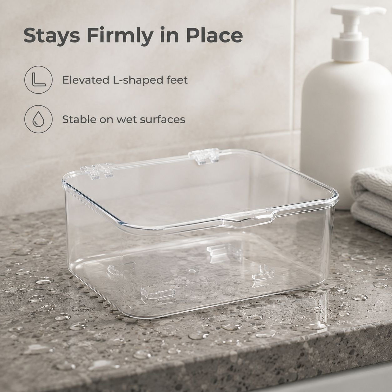 Transparent Dustproof Flip-Top Storage Box