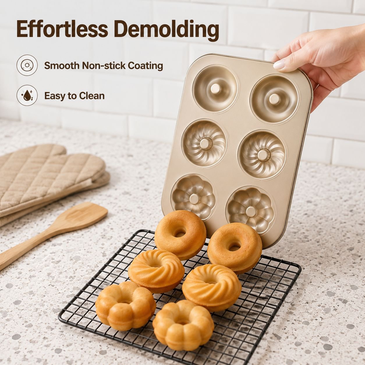 Multi-size Non-stick Donut Cupcake Baking Mold Tray