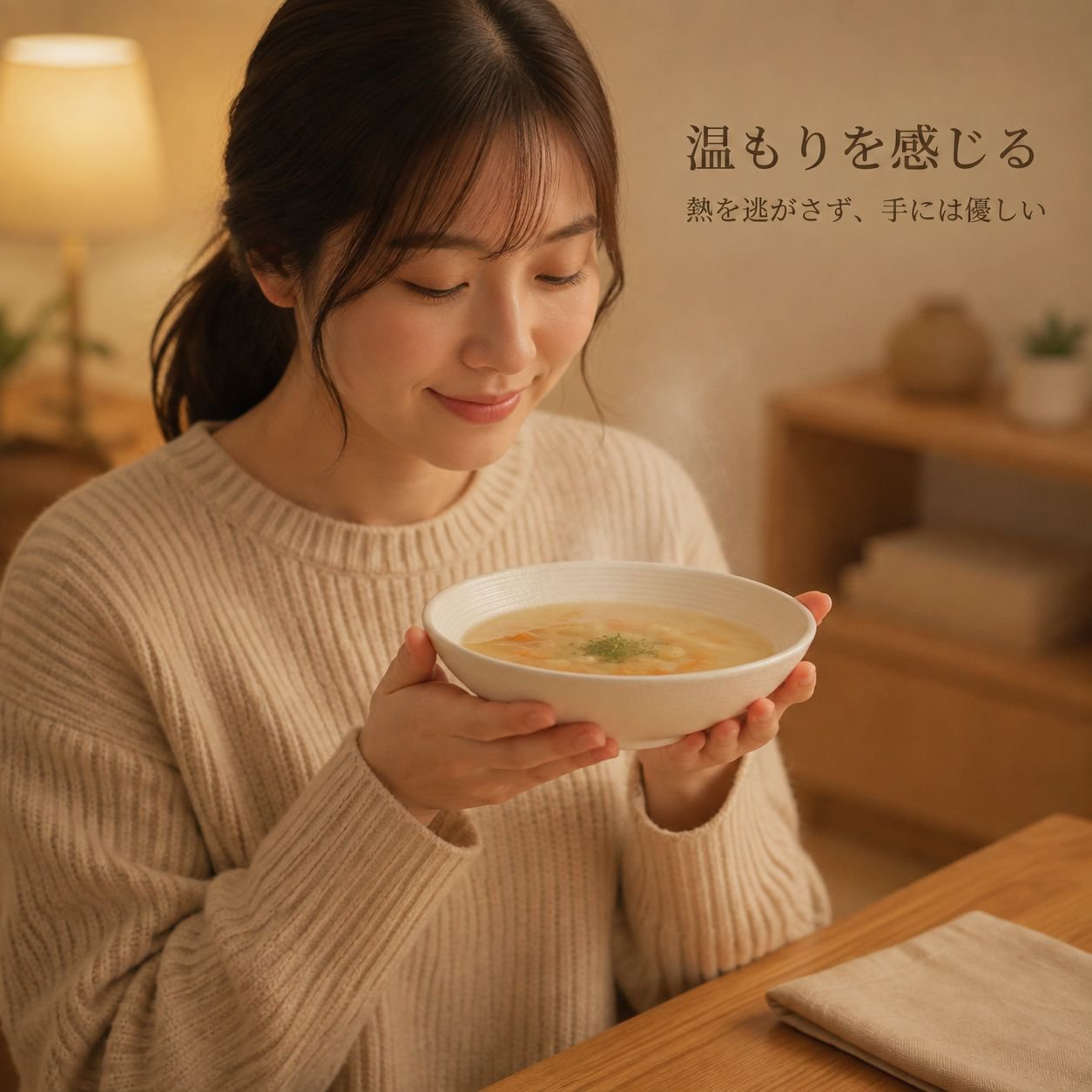 シンプルな丸型セラミックディナープレート／スーププレート