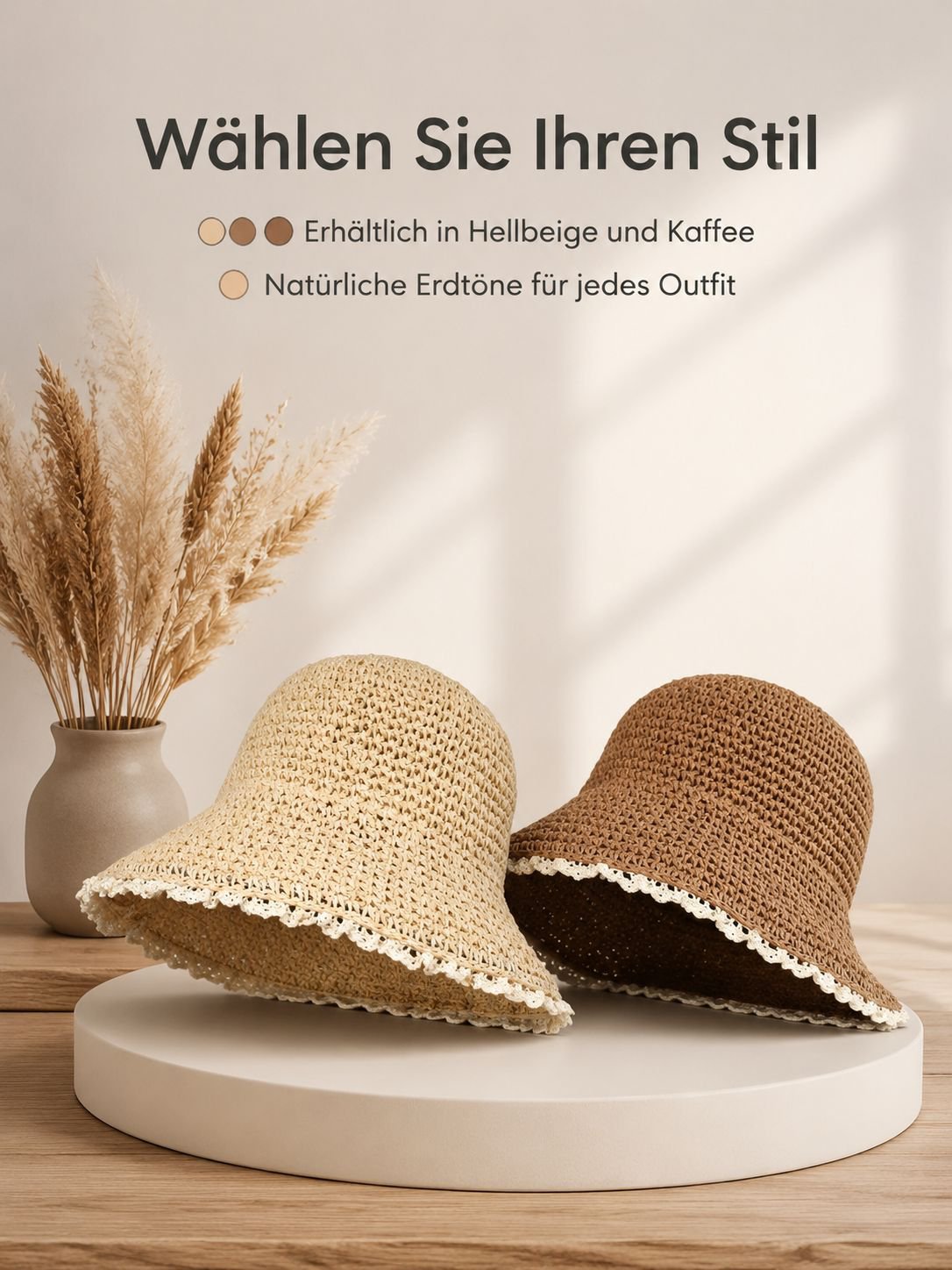 Eleganter Damenhut für Strand und Urlaub