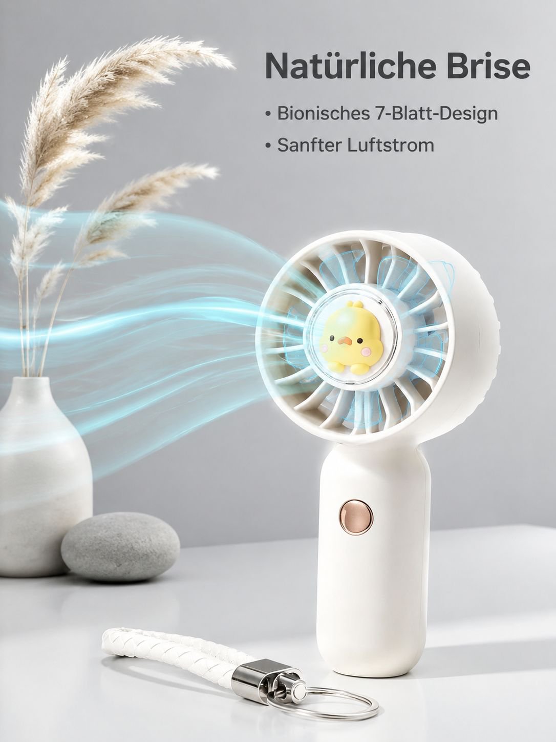 Kleiner und tragbarer Ventilator für die Sommerhitze
