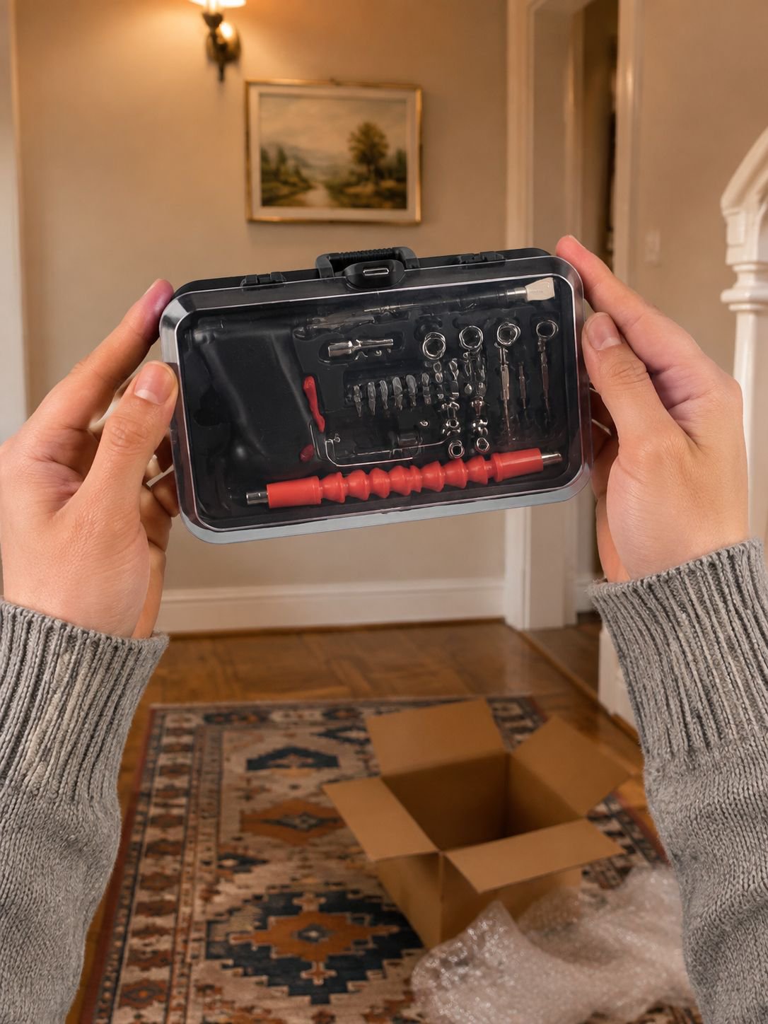 Versatile cordless drill with ergonomic handle