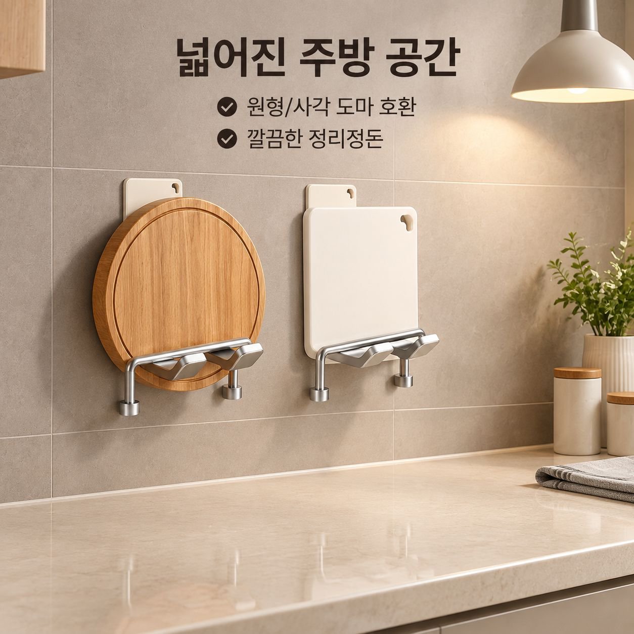 다기능 도마 걸이 수납함